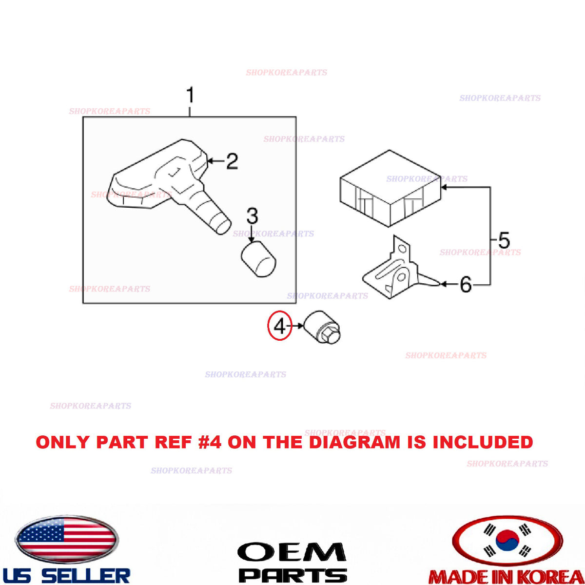 GENUINE Tire Pressure Monitoring System Sensor Nut HYUNDAI KIA See compatibility