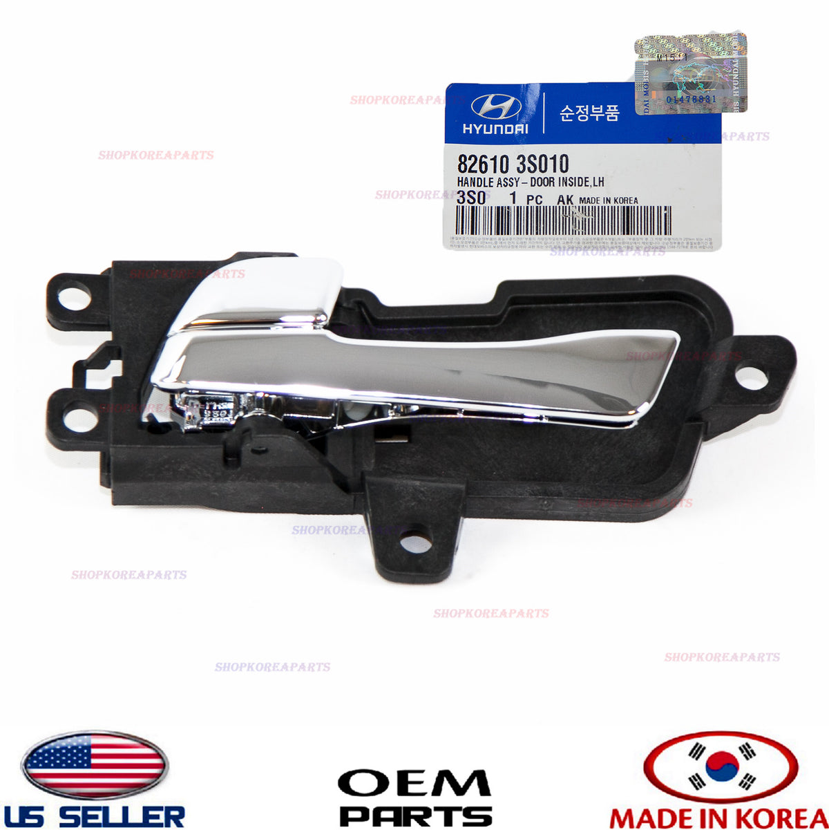 GENUINE Inside FRONT or REAR Door Handle Driver Side Chrome OEM SONATA 2011-2014