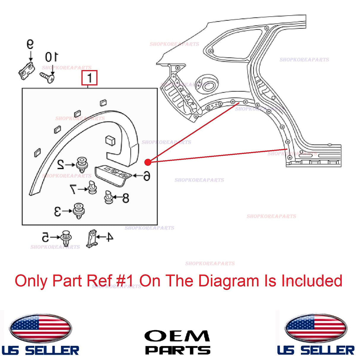GENUINE Rear Fender Wheel Opening Molding Left Driver Side OEM Mazda CX-9 16-23