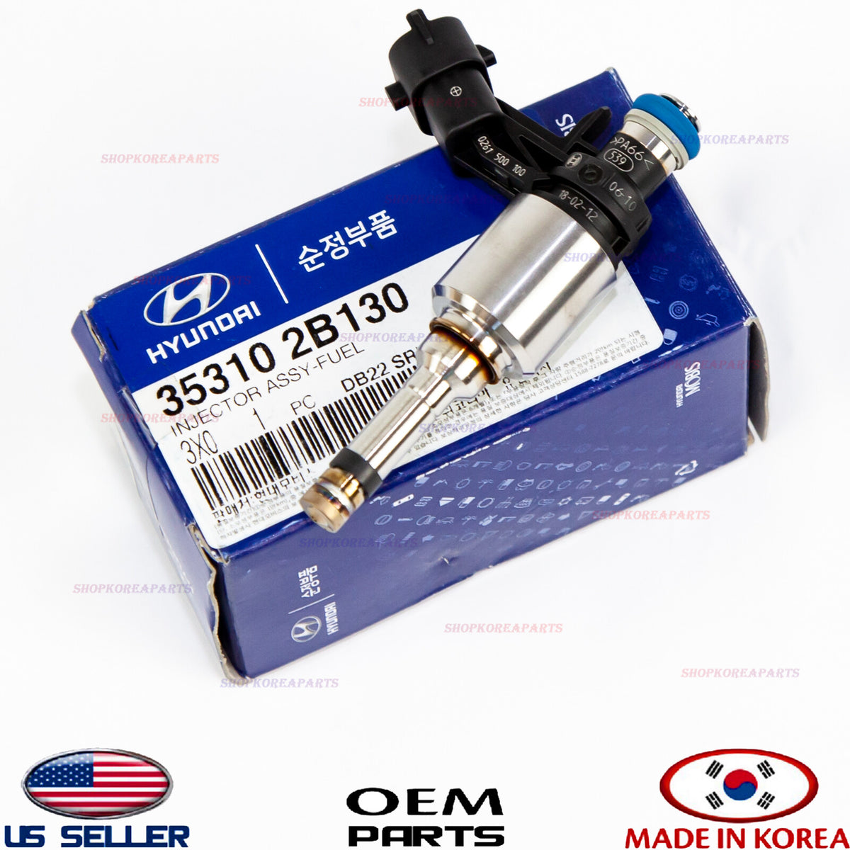 Fuel Injector OEM GENUINE HYUNDAI ACCENT VELOSTER KIA RIO SOUL 1.6L 353102B130