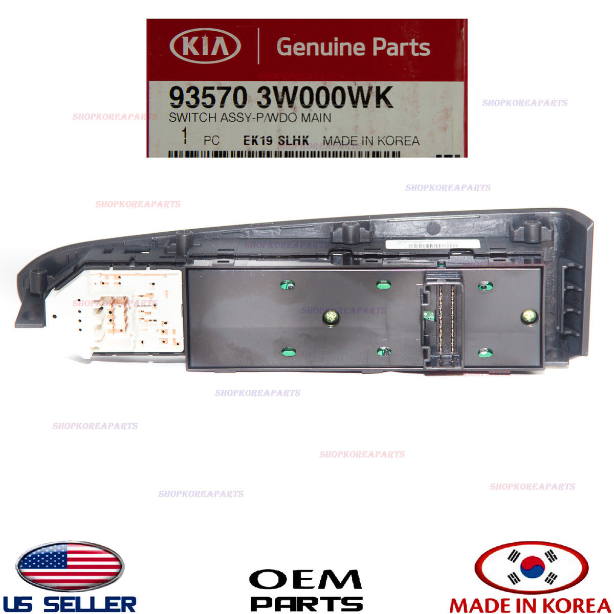 GENUINE Front Left Door Window Main Switch OEM Kia Sportage 11-16 AUTO DOWN ONLY