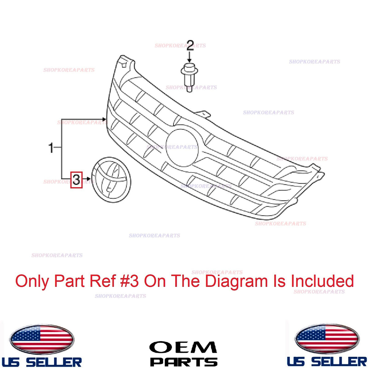 GENUINE Front Grille Emblem Logo ⭐OEM⭐ Toyota Avalon 2005-2010 75311-AC020