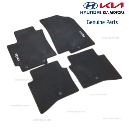 FITS: 11 - 17 KIA RIO 4DR 5DR BLACK CARPETED FLOOR MAT SET 4PC OEM NEW