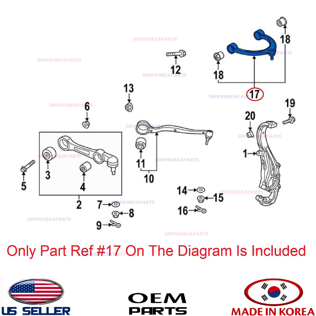 GENUINE Front Suspension Upper Arm RIGHT Passenger Side OEM GENESIS GV80 2021-26