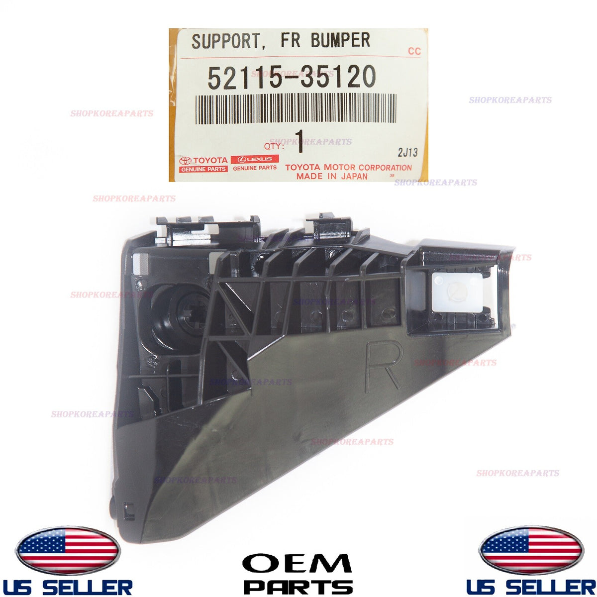GENUINE Front Bumper Support Bracket Right Passenger Side OEM FJ Cruiser 2007-14