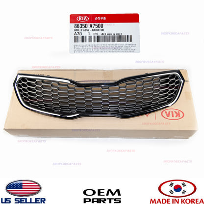 GRILLE RADIATOR FRONT BUMPER 【GENUINE】 KIA FORTE 2014-2016 【CHROME】 86350A7500