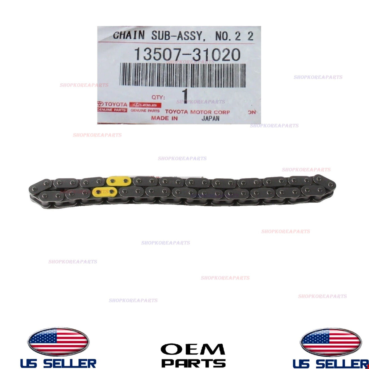 GENUINE Engine Timing Chain NO2 2005-2022 Toyota Lexus 13507-31020