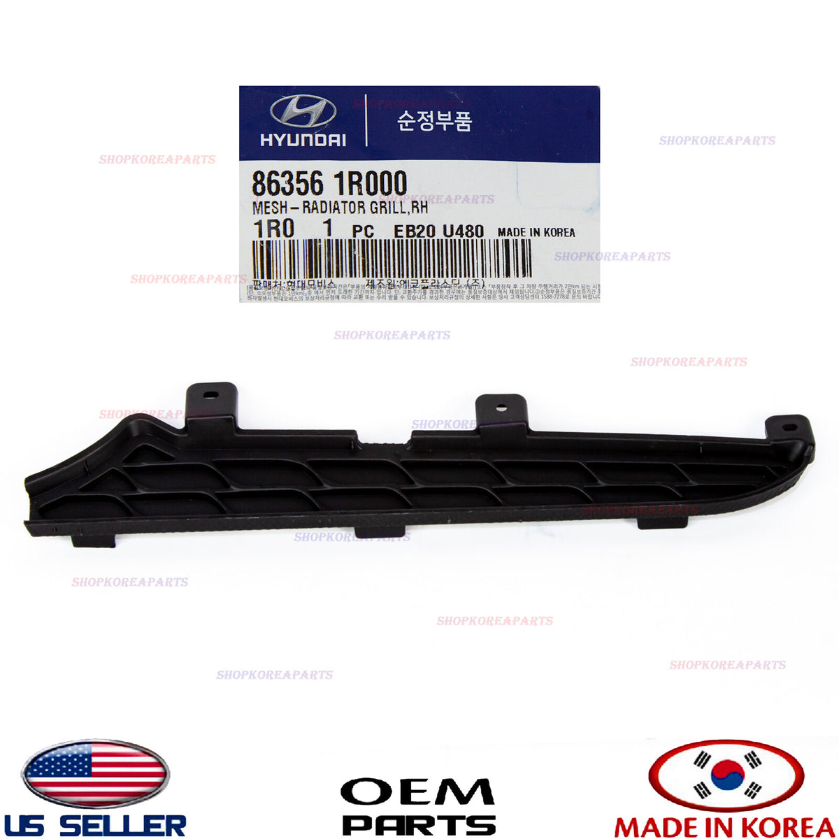 GENUINE OEM Mesh Radiator Grille RIGHT Hyundai Accent 2012-2014 86356-1R000