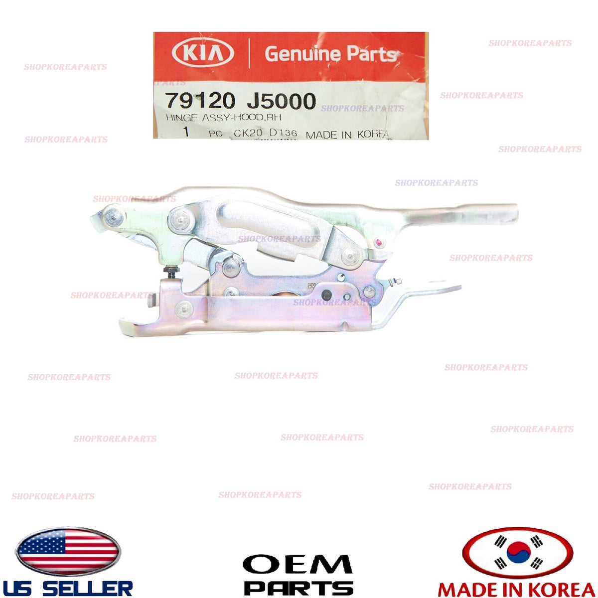 GENUINE Hood Hinge RIGHT Passenger Side ⭐OEM⭐Kia Stinger 2018-2023