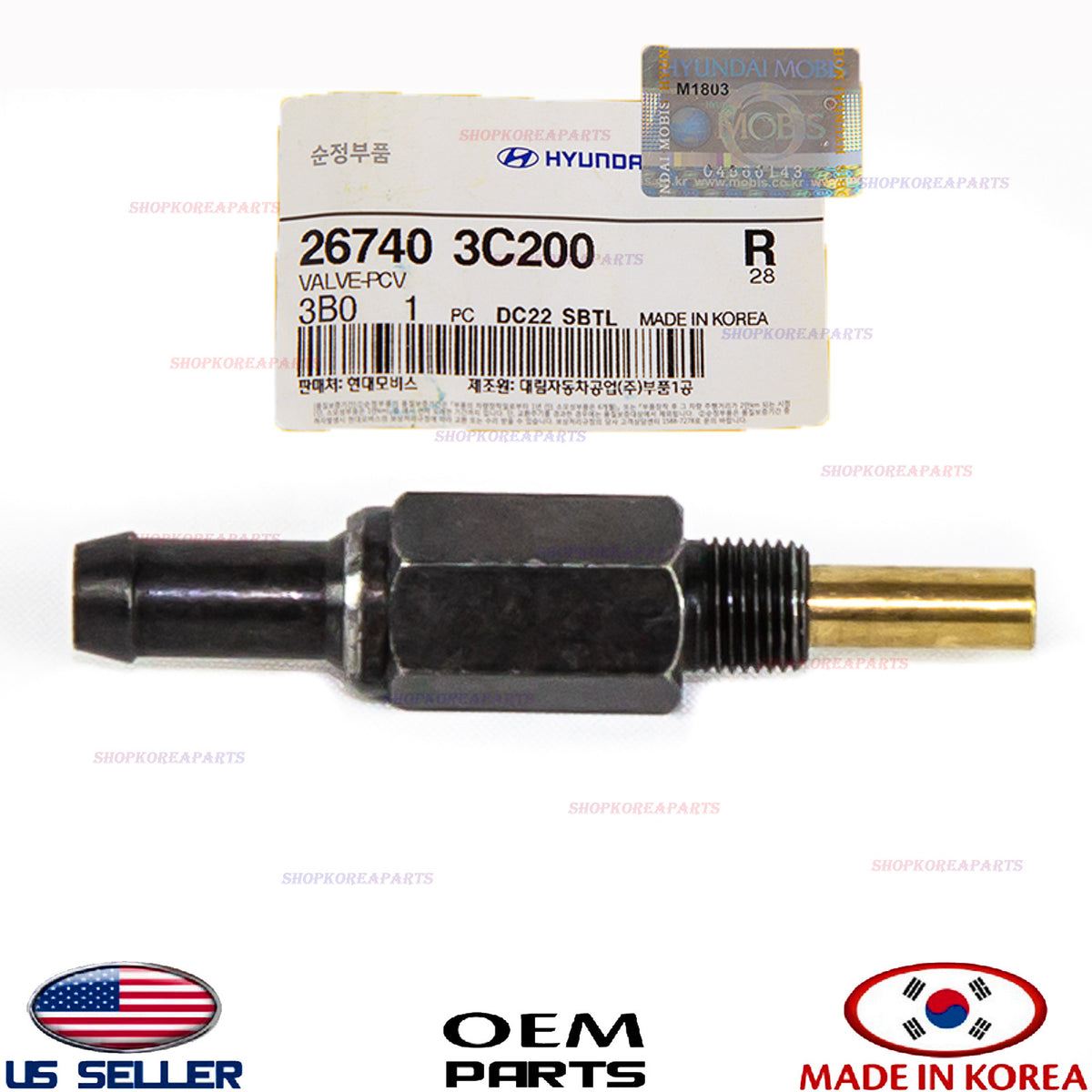 GENUINE OEM PCV Valve 2007–2020 Hyundai Kia 26740-3C200 *See Compatibility