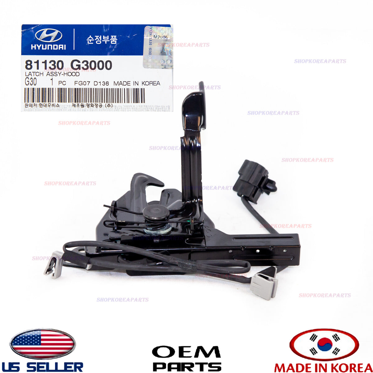 GENUINE Hood Lock Latch Assy ⭐OEM⭐ HYUNDAI ELANTRA GT Hatchback 2018-2020