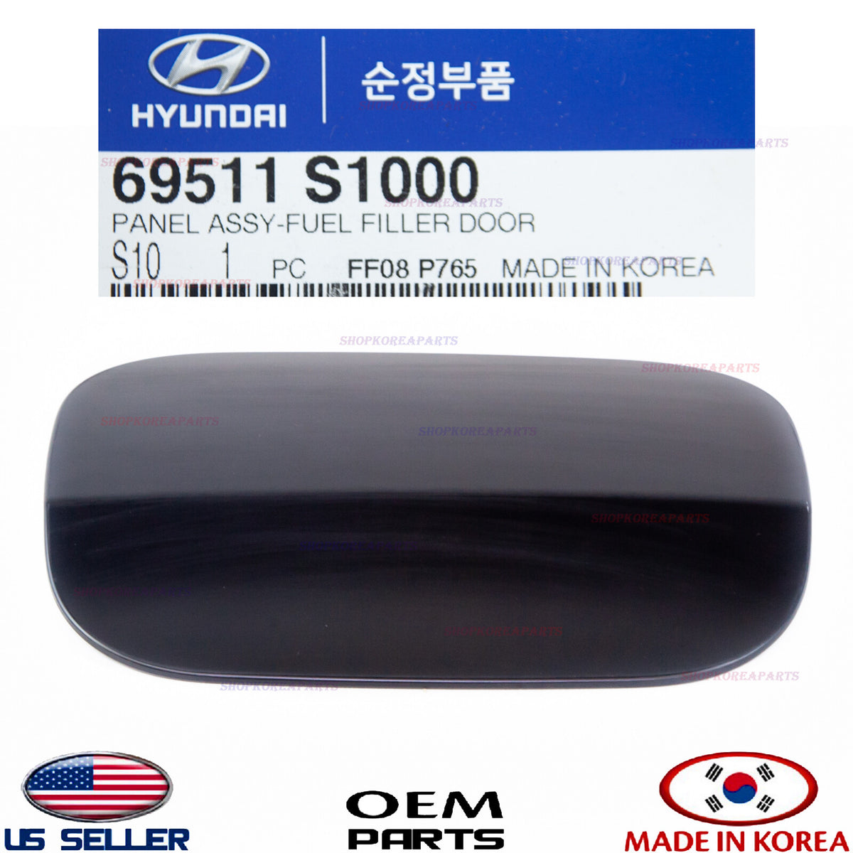GENUINE Fuel Filler Door Panel Gas Cap Unpainted OEM Hyundai Santa Fe 2019-2023