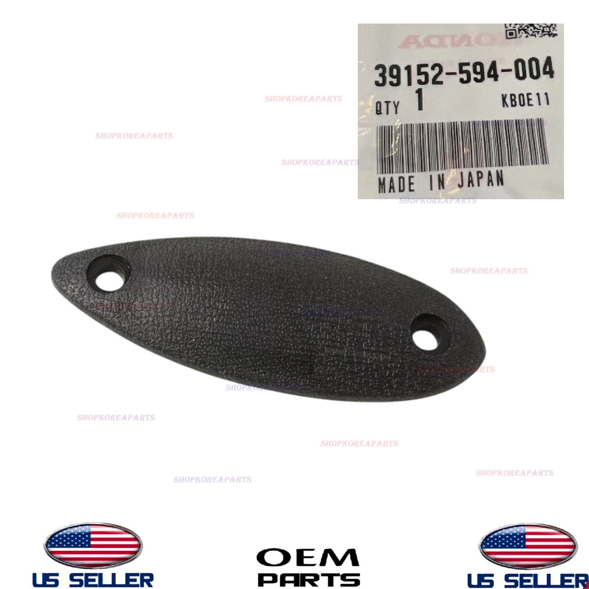 GENUINE OEM Antenna Block-Off Cover Plate 1973-1991 Honda Civic CRX Accord