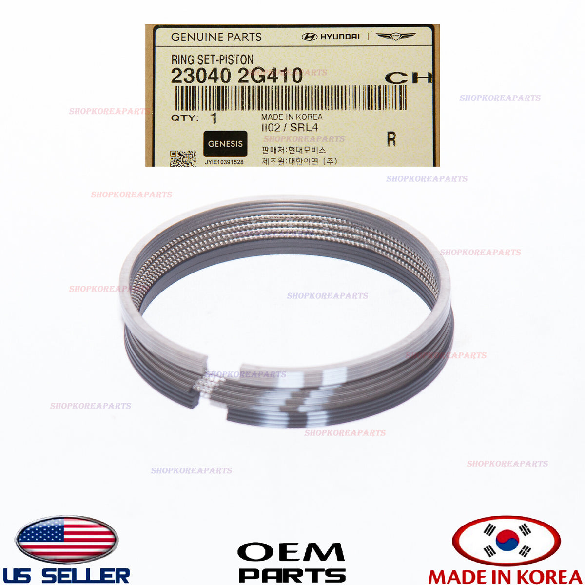 GENUINE Engine Piston Ring SET ⭐OEM⭐ HYUNDAI KIA 2.0L Turbo *See compatibility