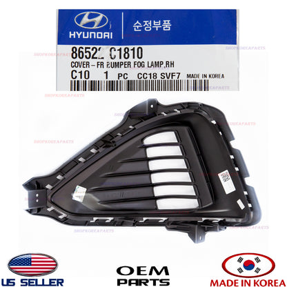 FRONT BUMPER RIGHT FOG GRILLE HOLE COVER OEM! SONATA SPORT 2018-2019 86522C1810