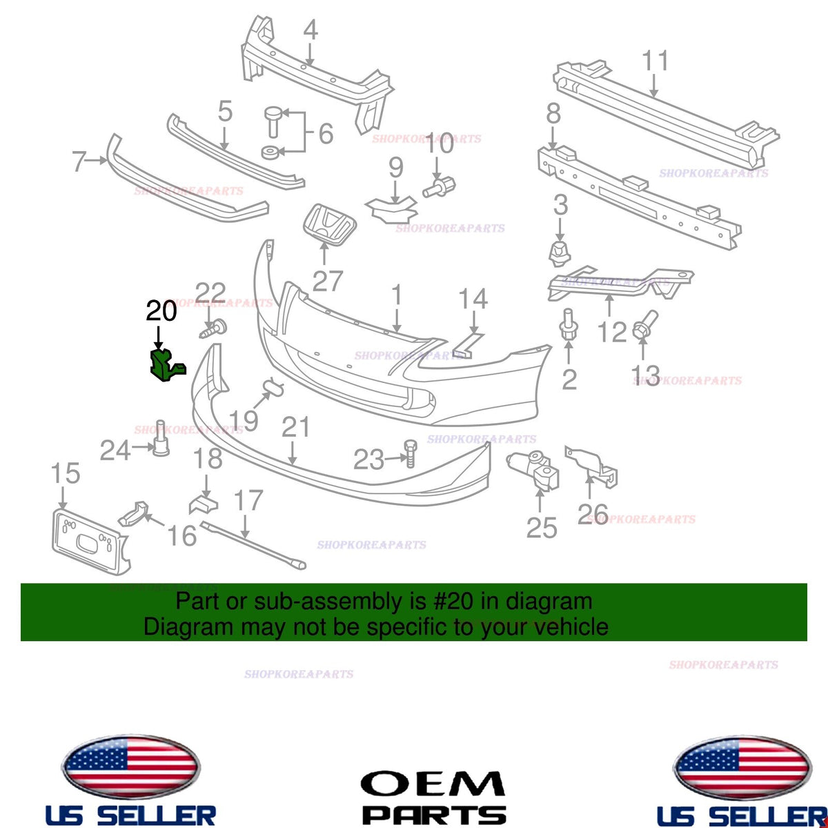 GENUINE OEM Front Bumper Tow Hook Cover 2004-2009 Honda S2000 71104-S2A-010ZB
