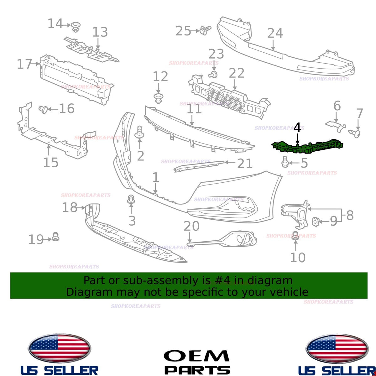 GENUINE Front Bumper Upper Support LEFT Driver Side 2021-2022 Honda Accord