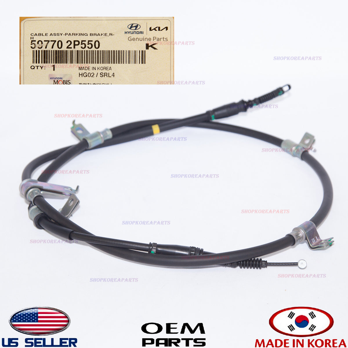 GENUINE Parking Brake Cable RIGHT Passenger Side ⭐OEM⭐ Kia Sorento 59770-2P550