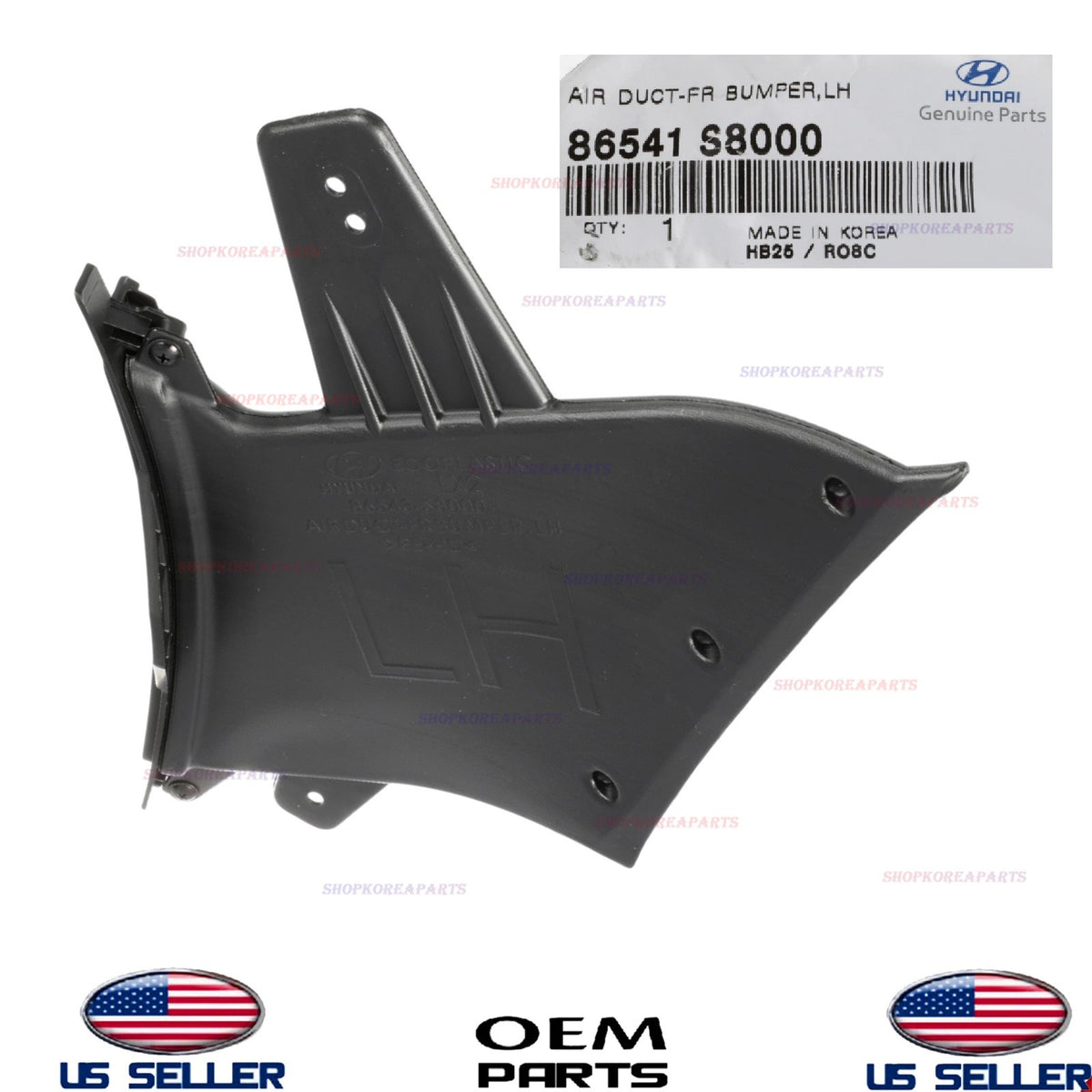 GENUINE Duct Assy Air Curtain LEFT Driver Side 2020-2022 Hyundai Palisade