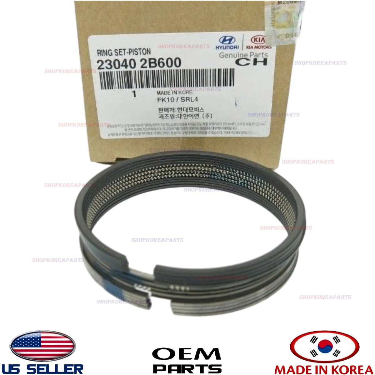GENUINE OEM Engine Piston Ring Set STD-A 1.6L 2012–2017 Accent Veloster Kia Rio