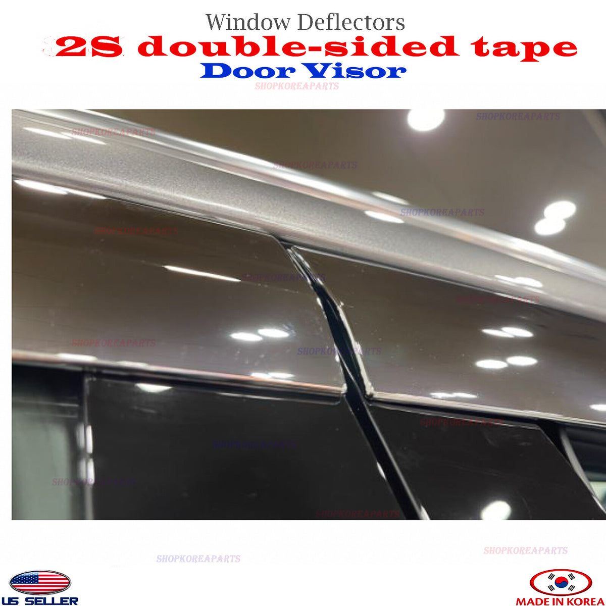 Chrome Window Door Visor Vent Shade Rain Guard fits for Genesis GV70 2022-2026