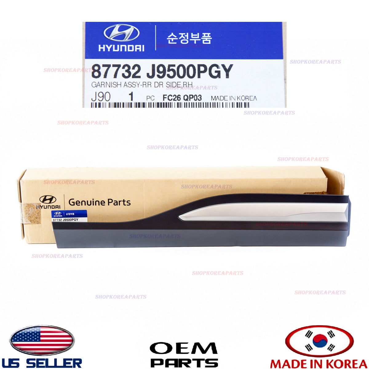 GENUINE Rear Door Molding Garnish RIGHT Passenger Side ⭐OEM⭐ KONA 2018-2023