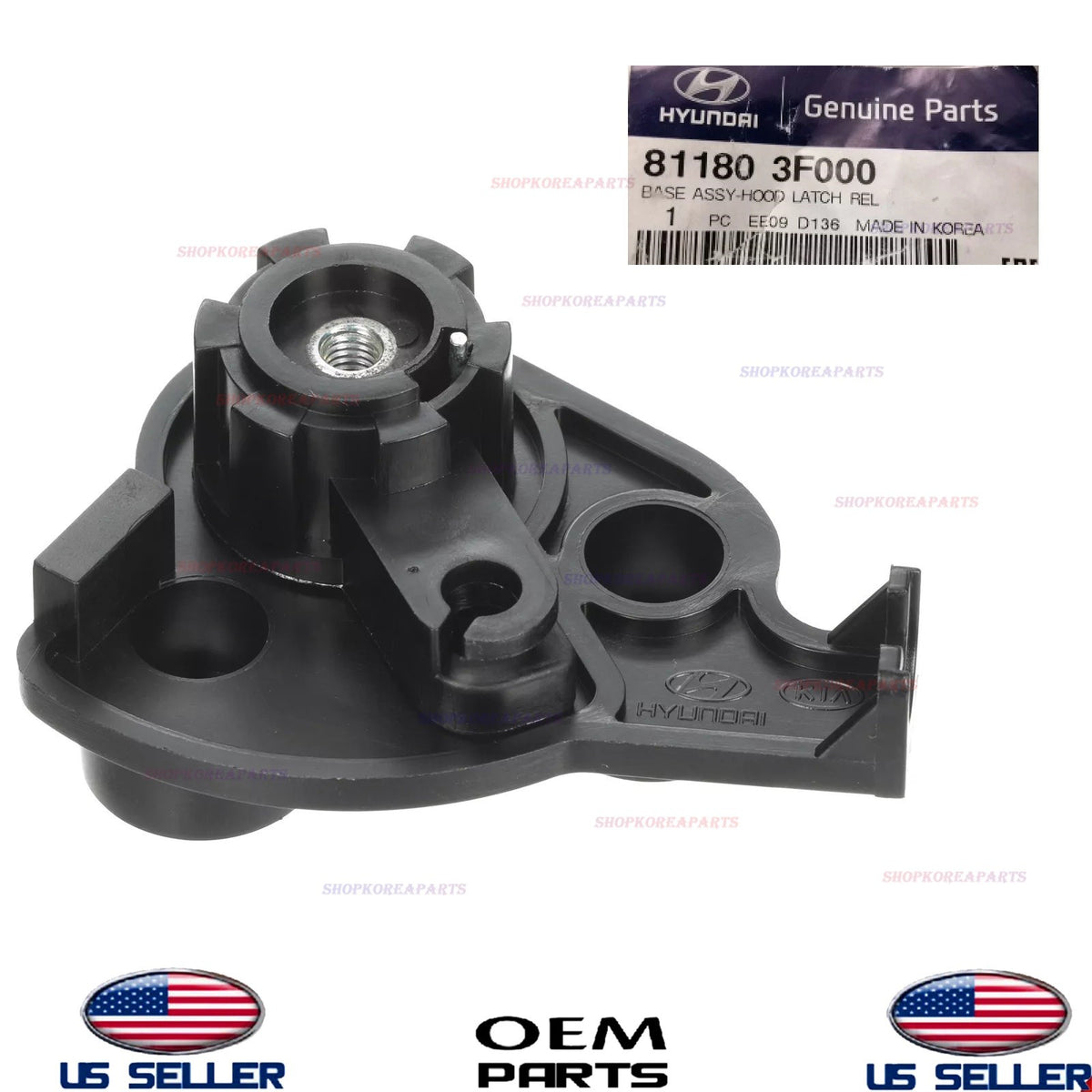 GENUINE GENUINE Hood Release Handle Base 2006-2017 Hyundai Kia 81180-3F000