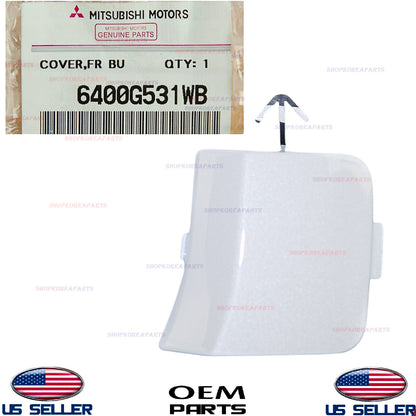 GENUINE Front Bumper Tow Eye Hook Cap Cover WHITE OEM Mirage Hatchback 2017-2020