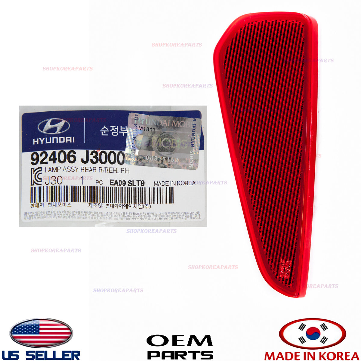 GENUINE Rear Bumper Reflector Right PASS. side ⭐OEM⭐ HYUNDAI Veloster 2019-2021