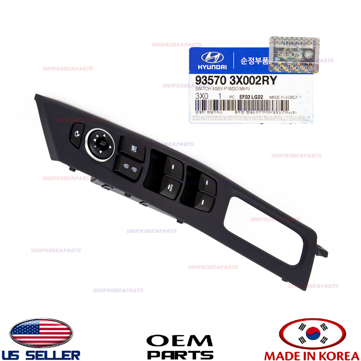 GENUINE Main Front Left Power Window Switch *AUTO Button OEM Elantra 2014-2016