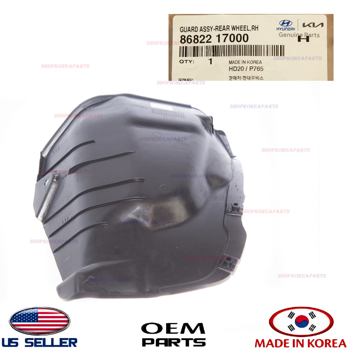 GENUINE Fender Liner Rear RIGHT Passenger Side ⭐OEM⭐ Hyundai Matrix 86822-17000