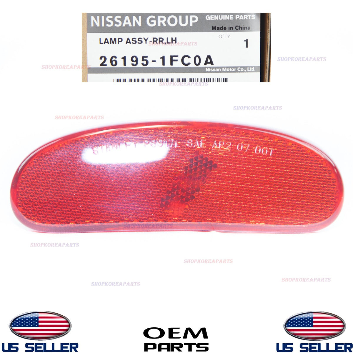 GENUINE Rear Bumper Side Marker Light Lamp Left Driver Side OEM CUBE Z12 2009-14