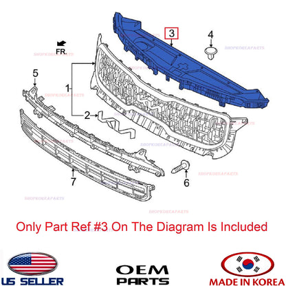 GENUINE OEM Upper Radiator Grille Cover Sight Shield 2023–2025 Kia Telluride
