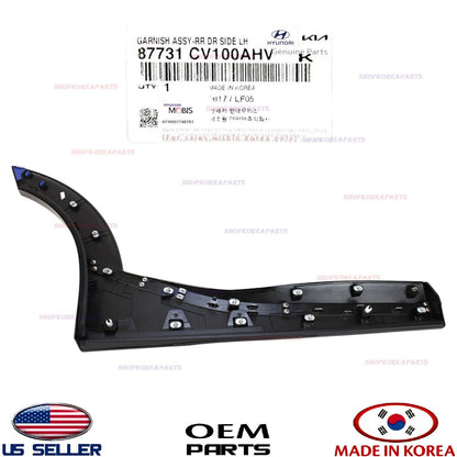 GENUINE OEM Rear Left Driver Side Lower Door Molding Black 2022–24 Kia EV6 Wind