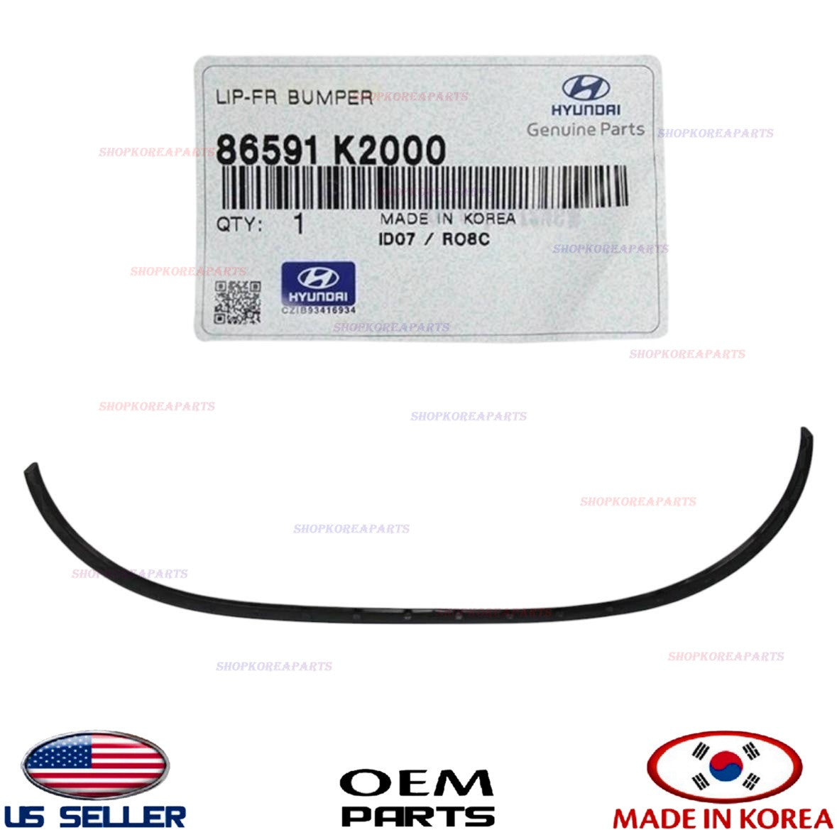 GENUINE OEM Front Bumper Lower Spoiler Lip Splitter 2020–2025 Hyundai Venue