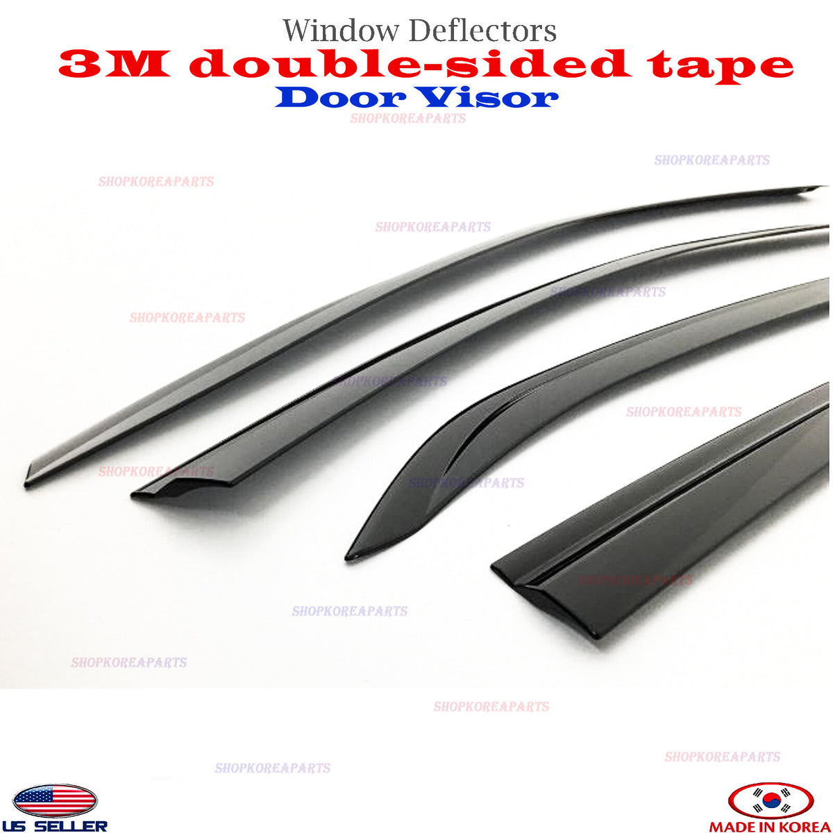 3s Tape SMOKED DOOR VISOR WINDOW VENT DEFLECTOR fits for Chevy Equinox 2018-2024
