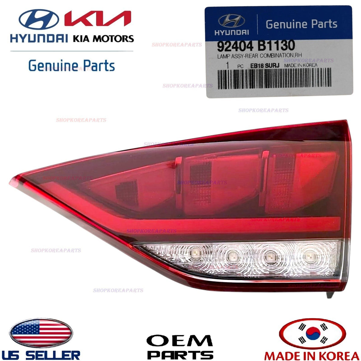 GENUINE Passenger Side RIGHT Inner Tail Lamp Trunk Mount LED 15-17 Genesis Sedan