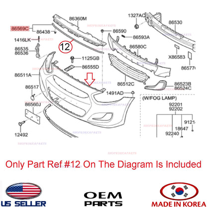 GENUINE Front Bumper Hood Seal Strip ⭐OEM⭐ Hyundai Accent 2012-2017 863571R000