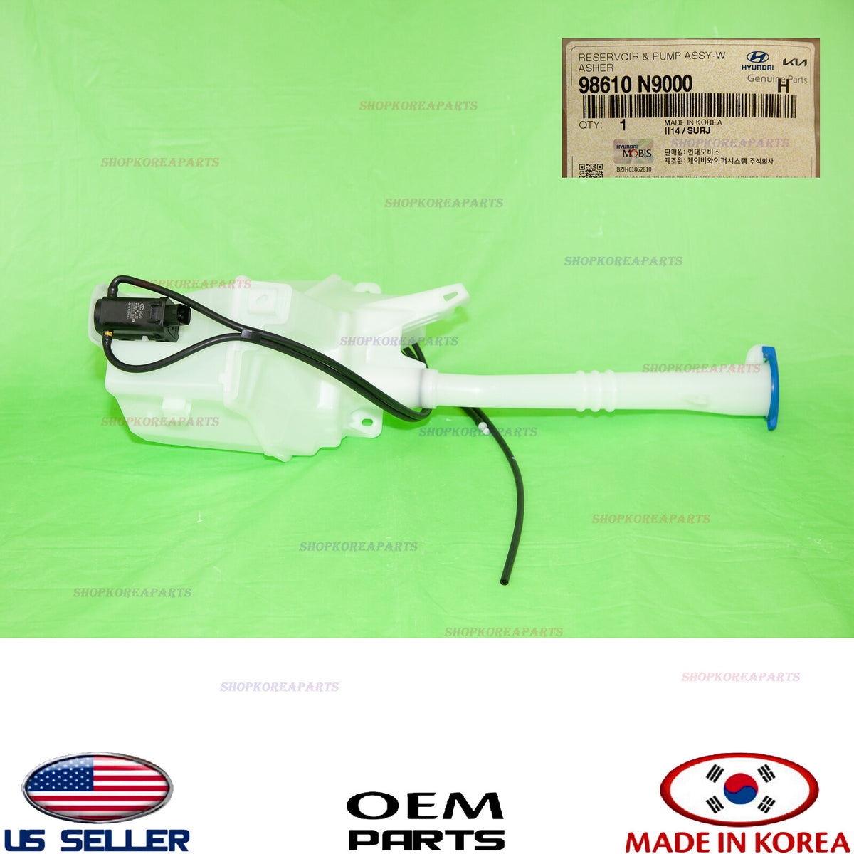 GENUINE Windshield Water Reservoir Water Tank & Pump ⭐OEM⭐ Tucson 2022-2024