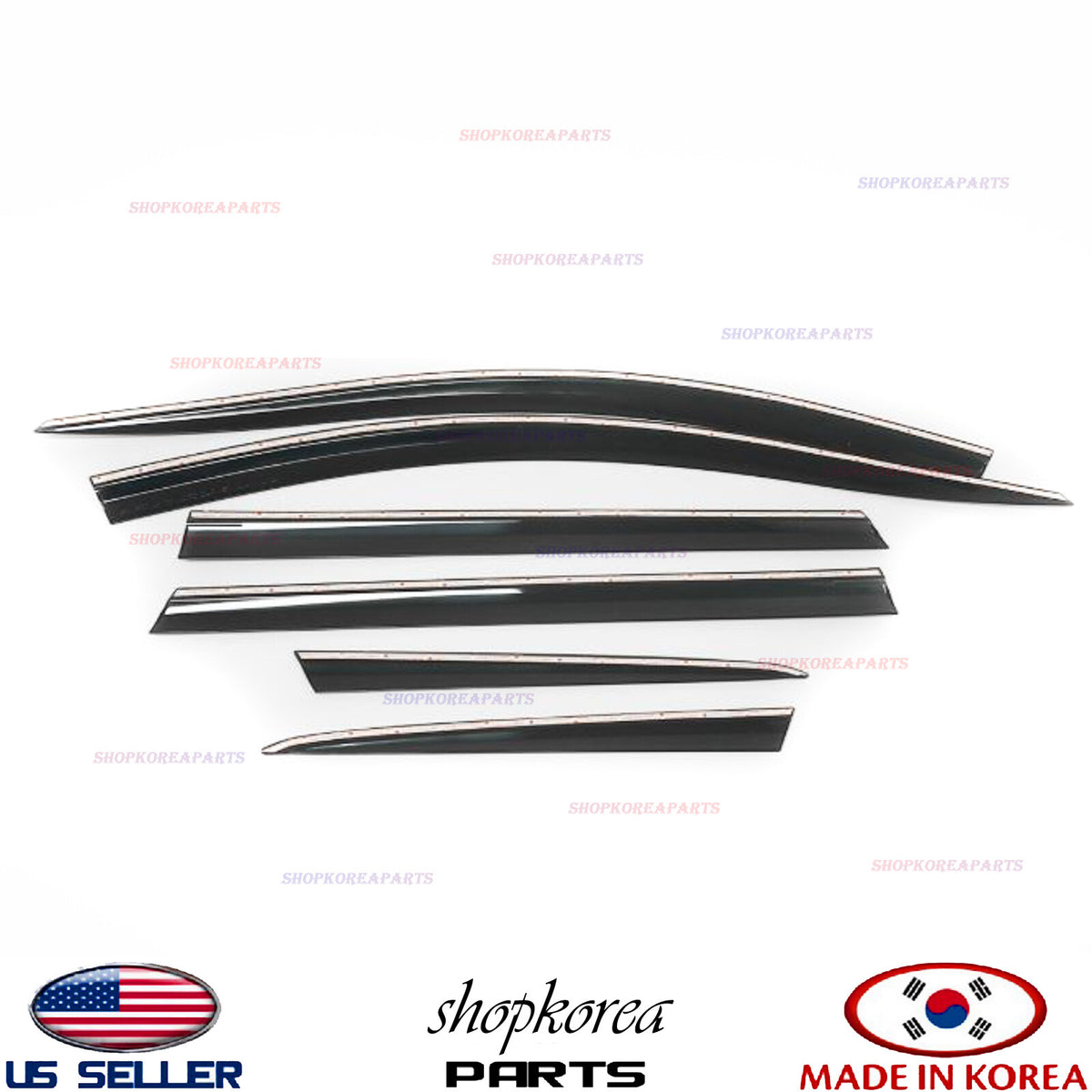 3M Tape SMOKE DOOR VISOR WINDOW VENT DEFLECTOR fits SANTA FE 2019-2023⭐6pcs⭐