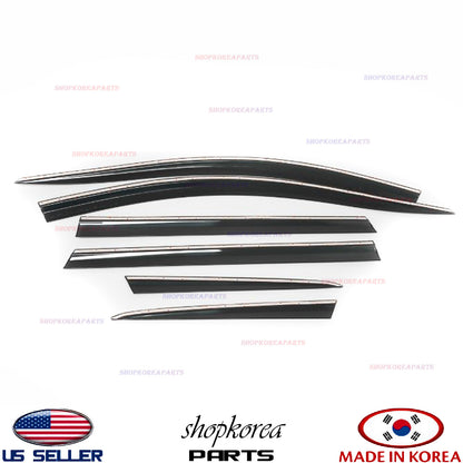 3M Tape SMOKE DOOR VISOR WINDOW VENT DEFLECTOR fits SANTA FE 2019-2023⭐6pcs⭐