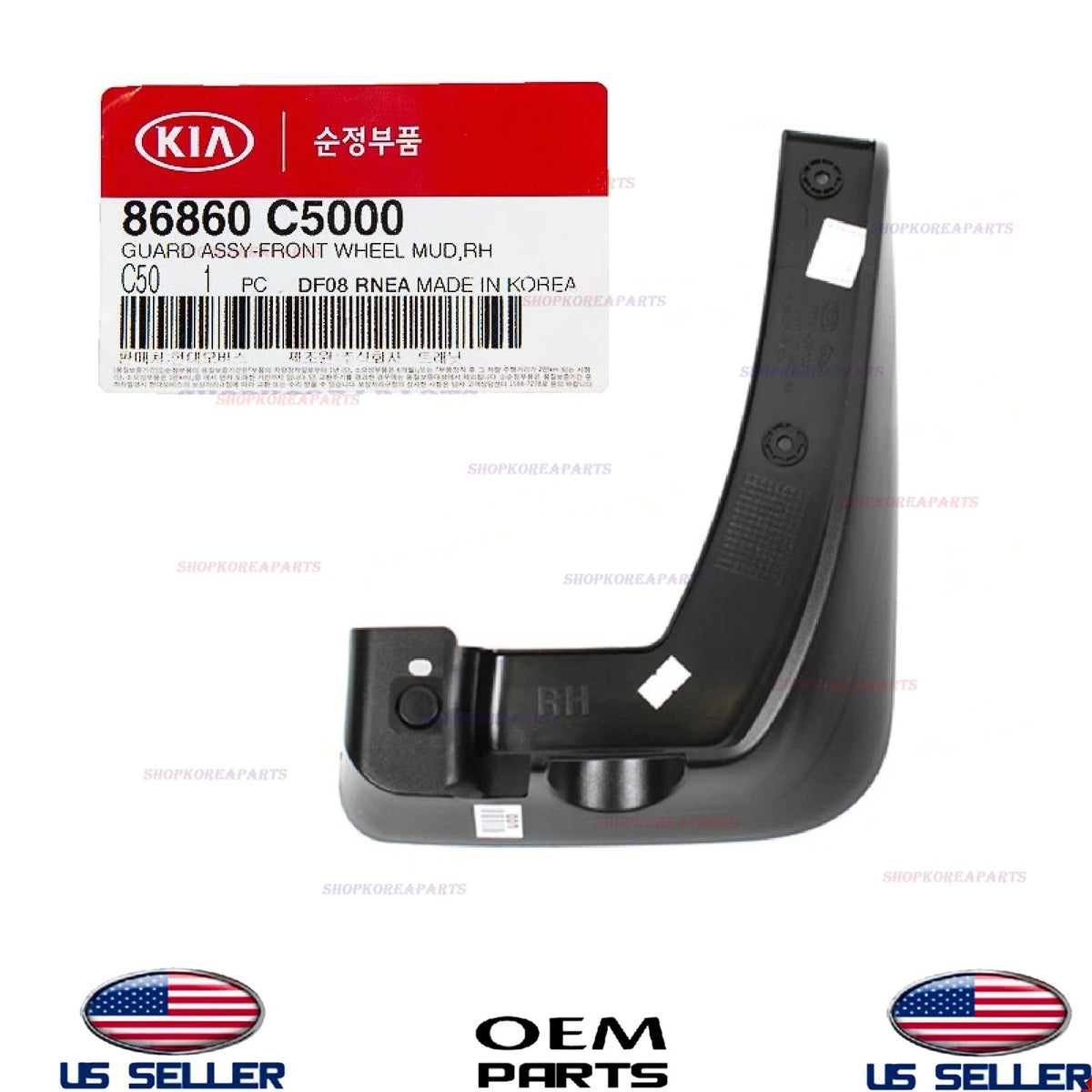 1pcs Front RIGHT Passenger Side MUD GUARD FLAPS SPLASH SHIELD SORENTO 2016-2020