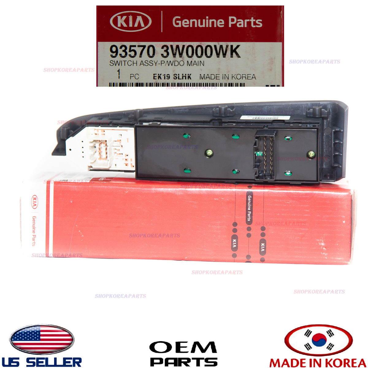 GENUINE Front Left Door Window Main Switch OEM Kia Sportage 11-16 AUTO DOWN ONLY