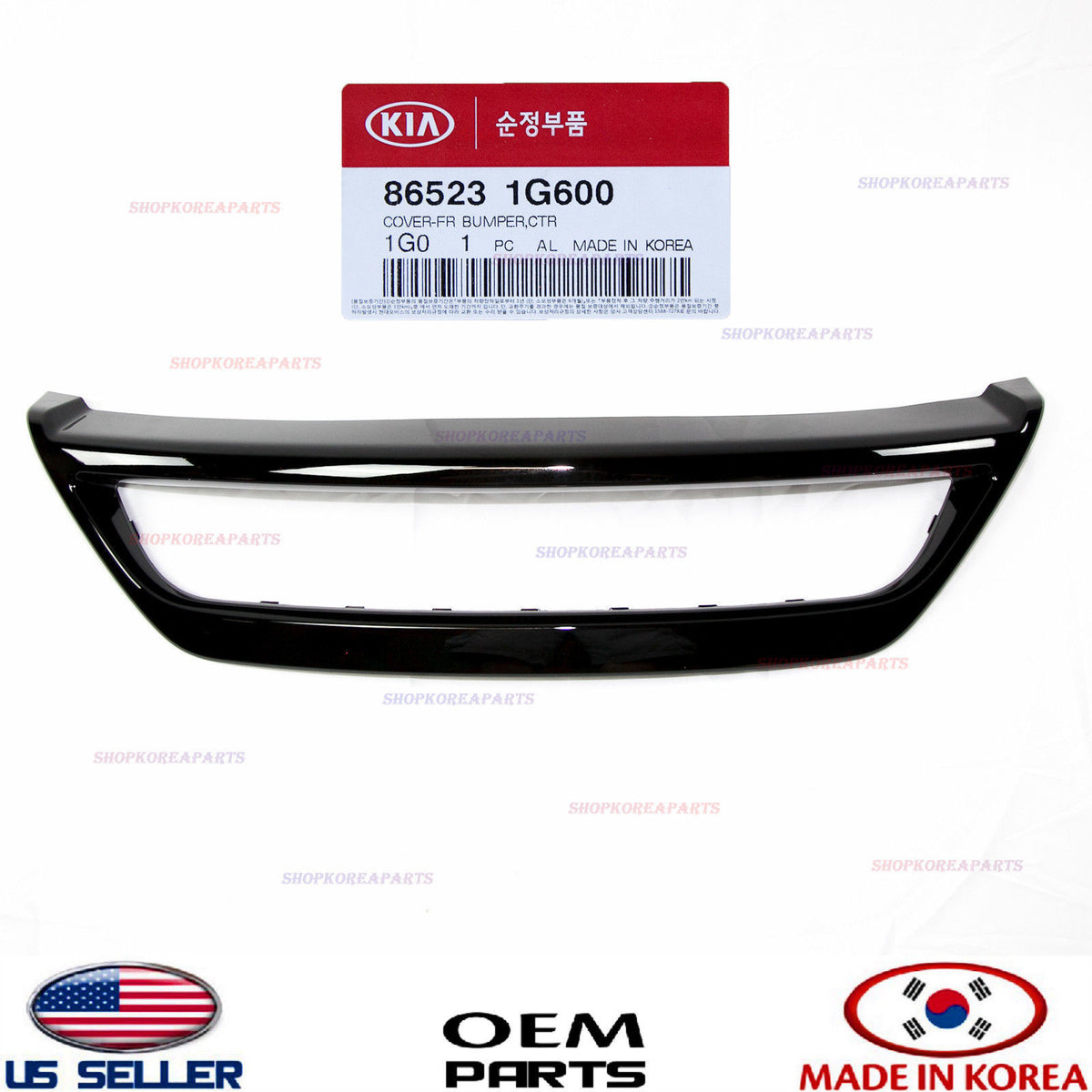 GENUINE Front Bumper Griller Center Cover Trim OEM Kia Rio 2010-2011 865231G600