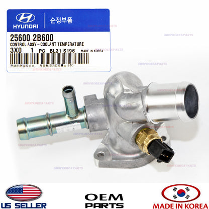 Coolant Water Outlet Thermostat Housing OEM Hyundai Kia 12-19 *See compatibility