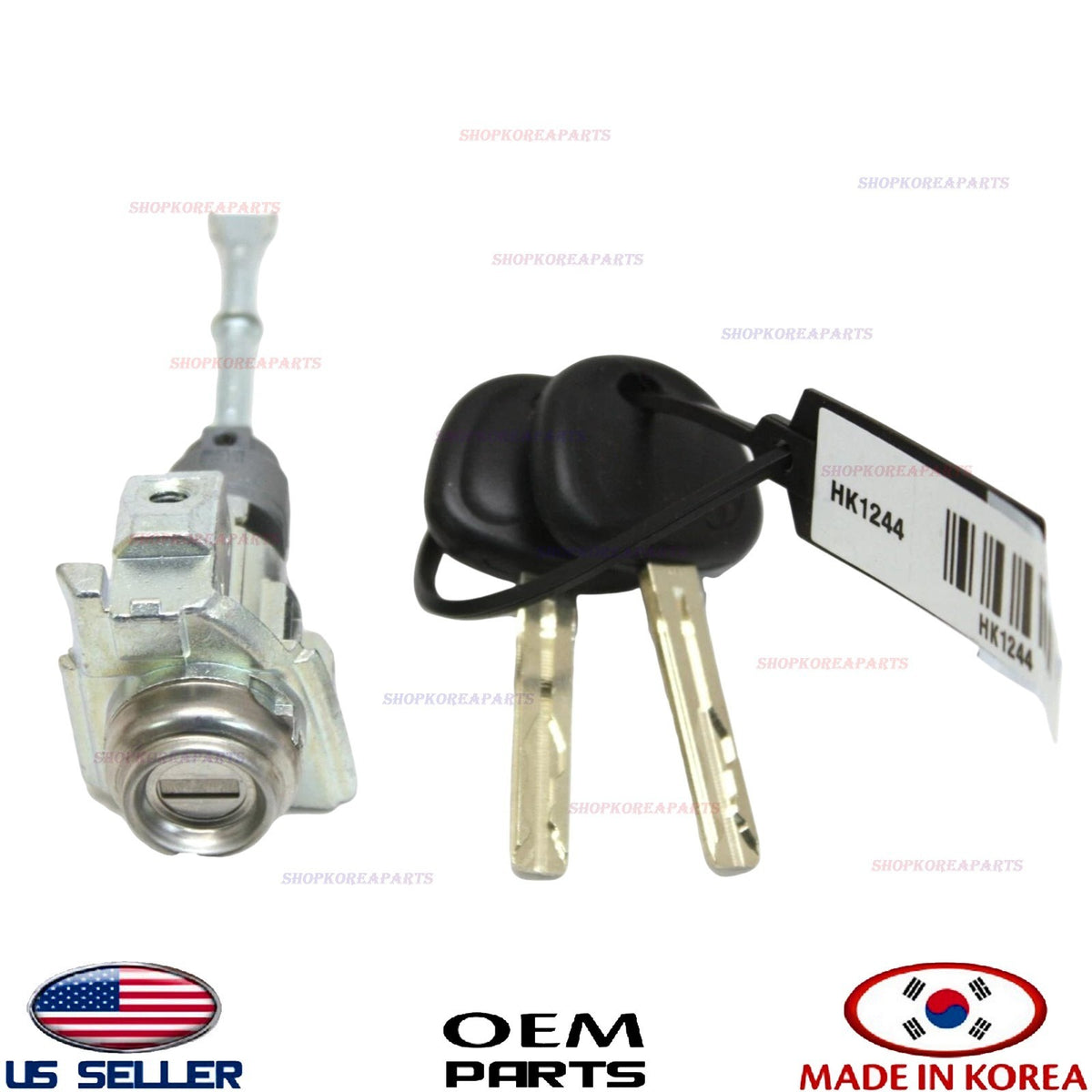 GENUINE OEM Front Left Door Lock Cylinder & Key Set 2016–2021 Hyundai Tucson