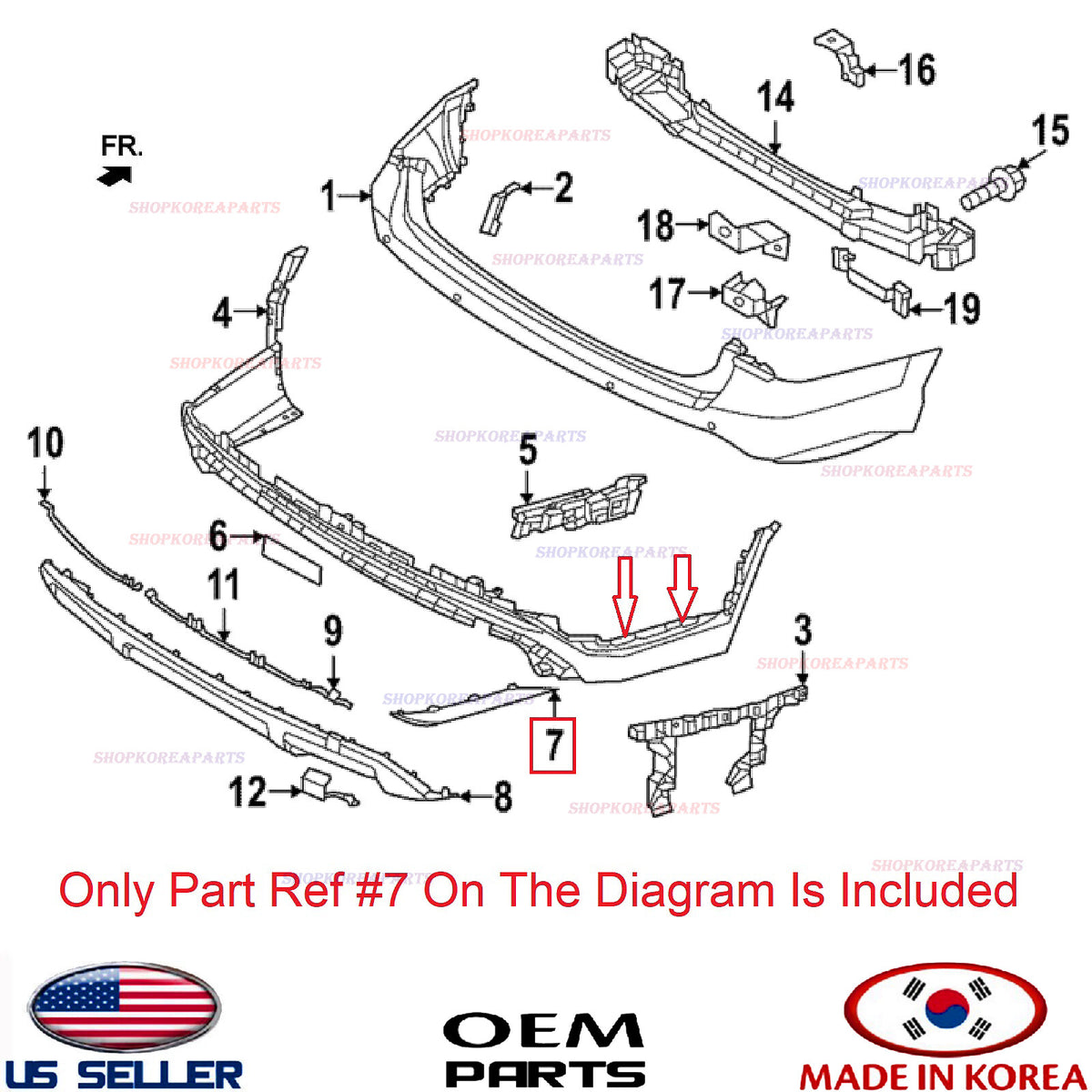 GENUINE Rear Bumper Molding LEFT Driver Side ⭐OEM⭐ Palisade Calligraphy 2023-25
