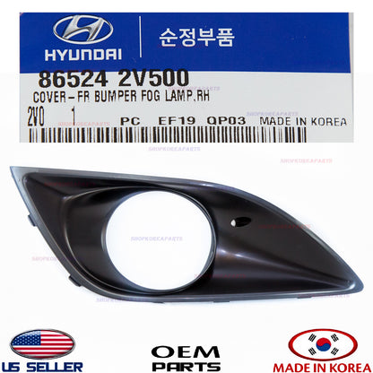 GENUINE Front Bumper Fog Lamp Cap Cover RIGHT Passenger Side OEM VELOSTER 12-17