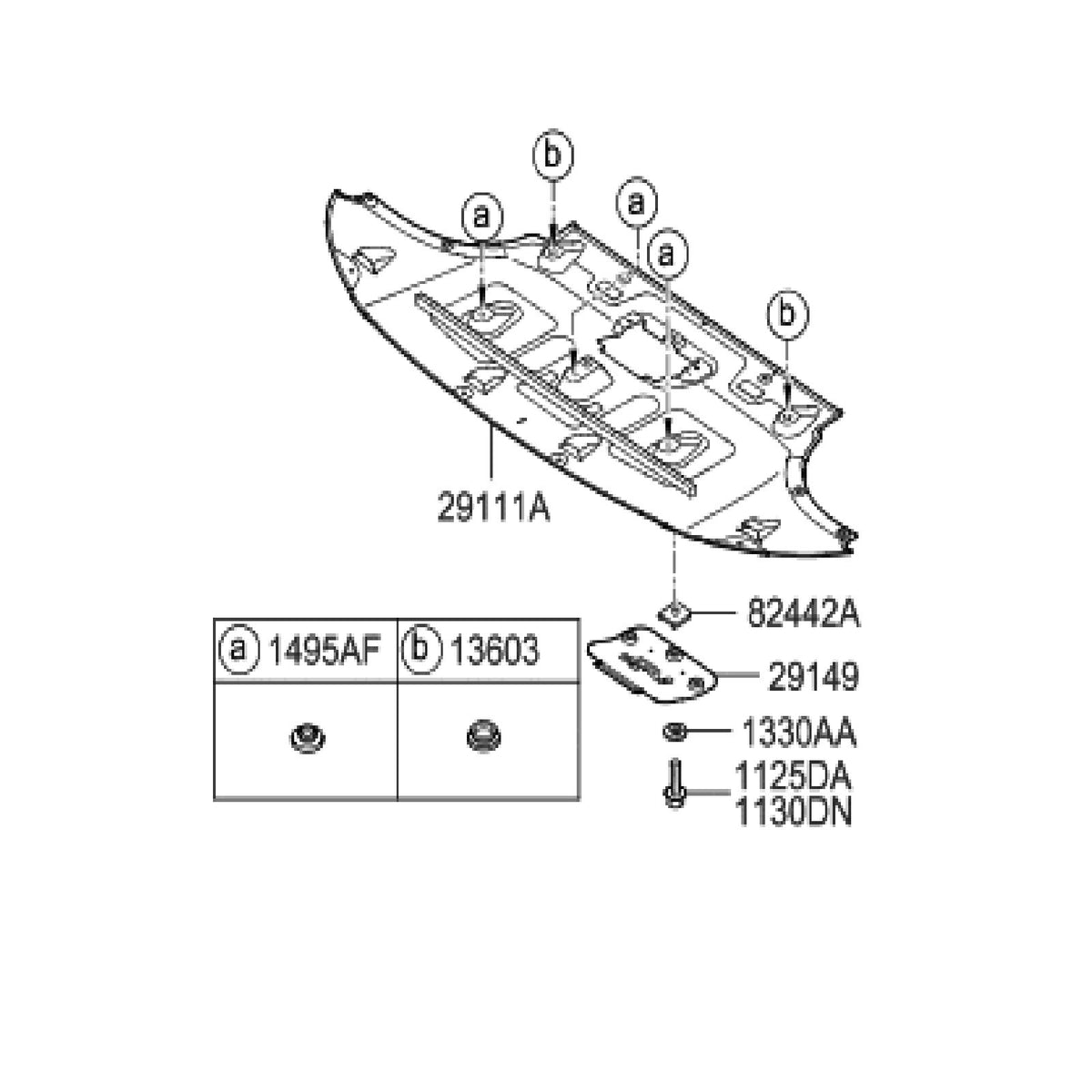 GENUINE Front Lower Under Cover Panel OEM 2018-2020 Genesis G80 Sedan ONLY 4WD