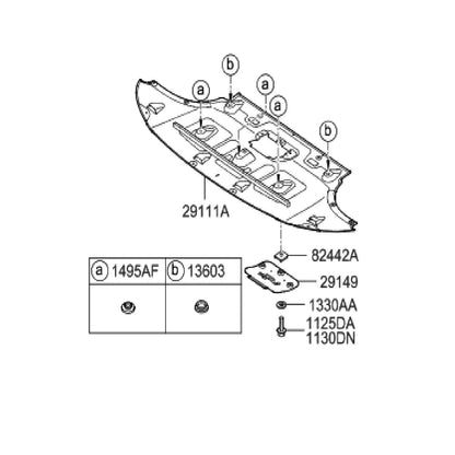 GENUINE Front Lower Under Cover Panel OEM 2018-2020 Genesis G80 Sedan ONLY 4WD